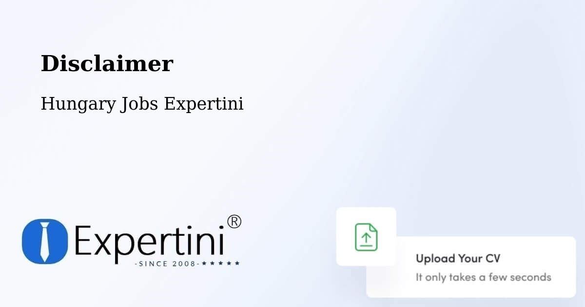 Disclaimer – Bugac - Hungary Jobs Expertini